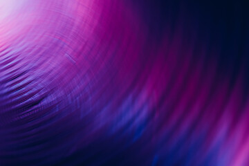 Defocused glow overlay. Blur neon curves. Curved ribbed texture. Ultraviolet purple pink blue color...