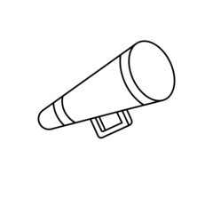 Director Horn Outline Icon Illustration on White Background Suitable for Film, Director, Movie Icon