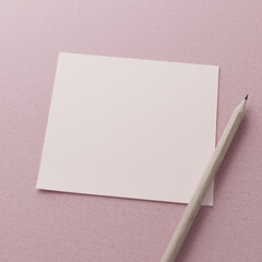 white paper note with pencil