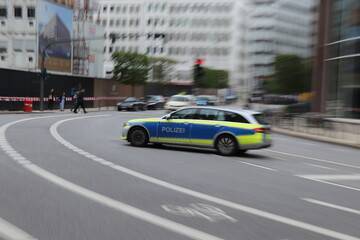German Police Car in Hamburg