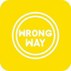 Wrong way Vector Icon Design Illustration
