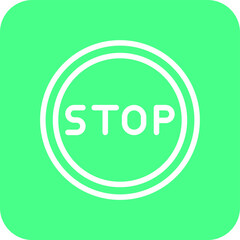 Stop Vector Icon Design Illustration