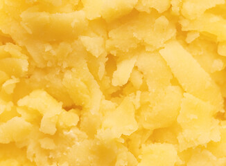 Sliced boiled potatoes as a background.
