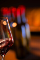Rotwein Glas Flasche