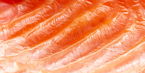 Red fish fillet as background.