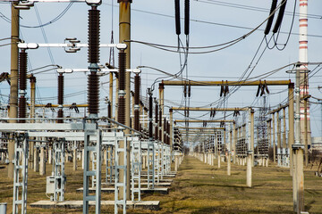 Inside view of a hydroelectric power plant