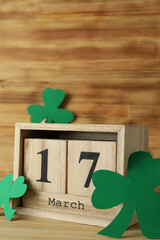 Different accessories for St.Patrick's Day, close up