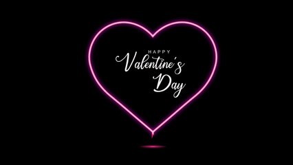 valentine's daystylish neon light heart, love neon hearts banner, neon hearts background for valentines day vector, Illustration,