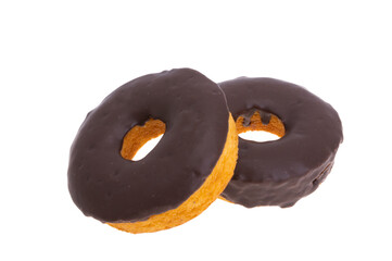 chocolate donut isolated