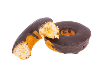 chocolate donut isolated