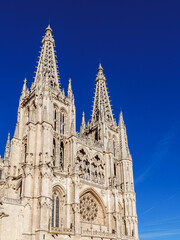 Fototapeta na wymiar Burgos Cathedral Santa María facade famous monument in Spain