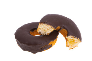 chocolate donut isolated