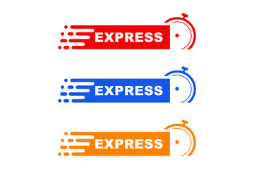 Express logo template design vector icon illustration