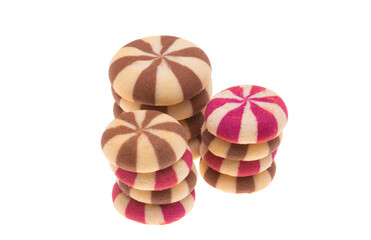 striped cookies isolated