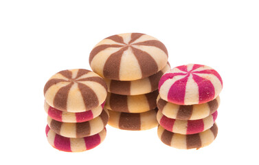 Obraz premium striped cookies isolated