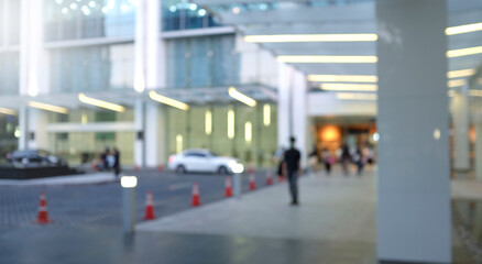 Fototapeta premium empty ground in front of modern buildings