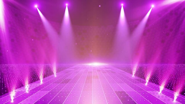The stage background of the award show with flashing lights