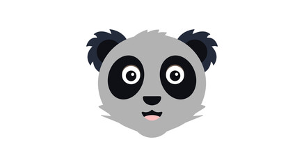 Cute Panda Face Vector Icon