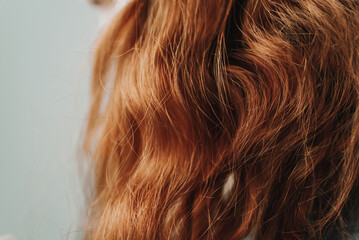red curly hair