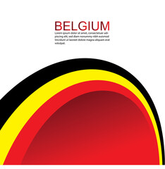 Flag of BELGIUM. ribbon. illustration. Premium Vector