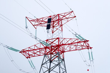 Energy. High voltage wires. Power lines. Electricity. View from above. Electrics. Electric station....
