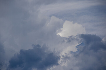 Clouds and blue skies the height of the summer season