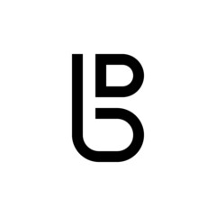 Letters B D logo icon with business card vector template