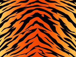 Seamless tiger pattern . Endless texture of tiger skin stripes. Print on fabric and textiles. Vector illustration