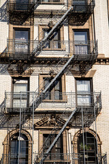 Fototapeta na wymiar Fire escape steps from New York