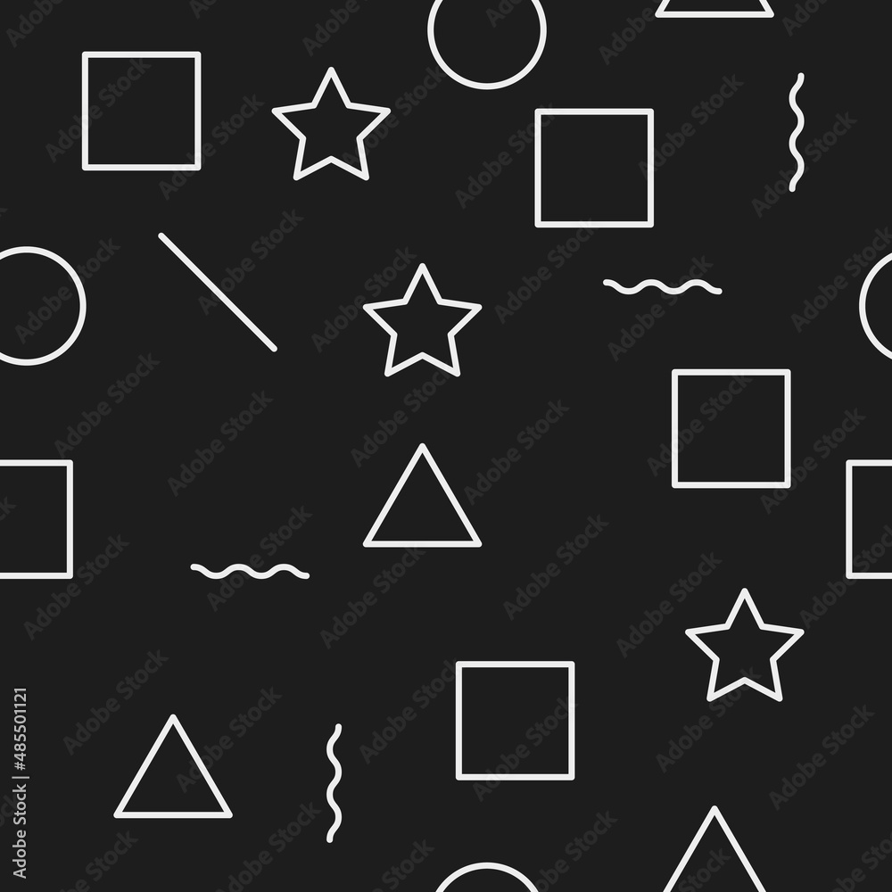 Poster different frame shapes. geometric shapes wallpaper pattern.