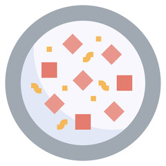 GRASS JELLY flat icon,linear,outline,graphic,illustration