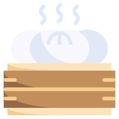 MEAT BUN flat icon,linear,outline,graphic,illustration