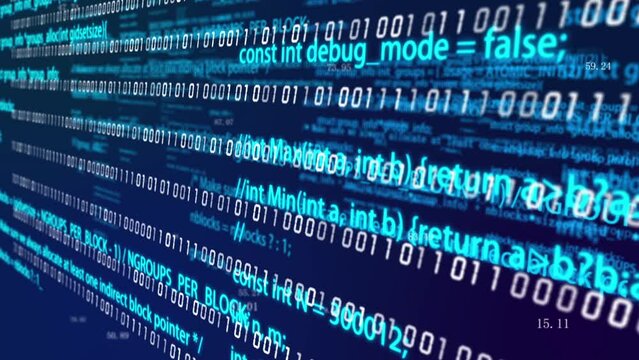  Internet data information security code scrolls on the screen