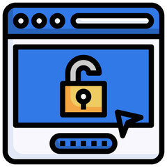 UNLOCK filled outline icon,linear,outline,graphic,illustration
