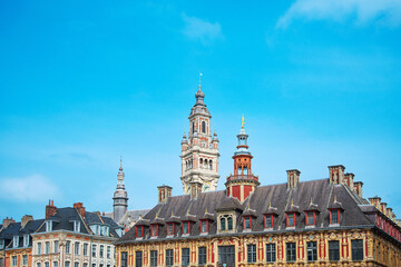 Antique building view in Old Town Lille, France