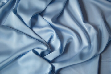 Obraz premium Beautiful draped silk fabric in blue.