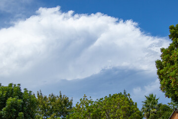 Clouds and blue skies the height of the summer season