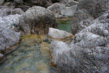 Torrente di montagna ad Andreis (Friuli Venezia Giulia - Italy) nel Parco Naturale delle Dolomiti Friulane