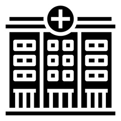 Obraz premium HOSPITAL BUILDING glyph icon,linear,outline,graphic,illustration