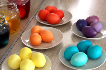 colorful easter eggs
