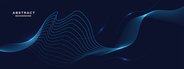 	
Abstract blue background with flowing lines. Dynamic waves. vector illustration.	
 - obrazy, fototapety, plakaty