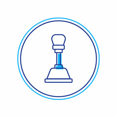 Filled outline Gear shifter icon isolated on white background. Manual transmission icon. Vector