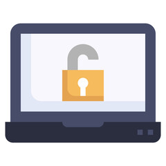 UNLOCK flat icon,linear,outline,graphic,illustration