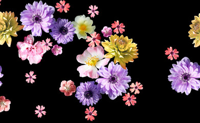 flowers and floras  tropicak design  textile