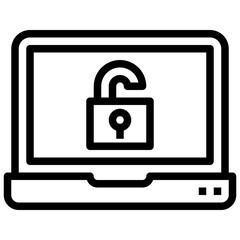 UNLOCK line icon,linear,outline,graphic,illustration