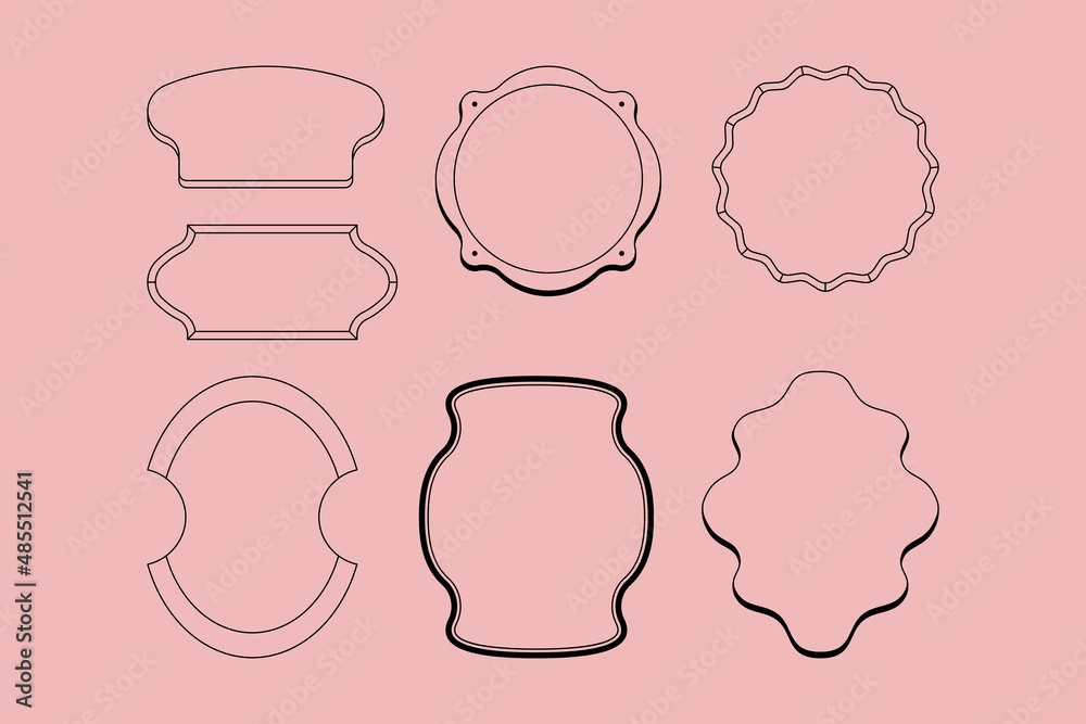 Aufkleber vector logo design template - abstract vintage badge and emblem with copy space for text, simple min