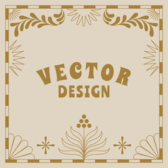 Vector illustration in simple linear  style - logo design template and graphic element for posters, prints, posts for social media