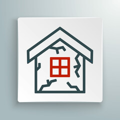 Line House icon isolated on white background. Insurance concept. Security, safety, protection, protect concept. Colorful outline concept. Vector