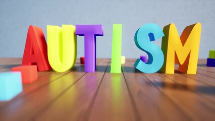 Mental health Autism awareness day color text Cover design 4k