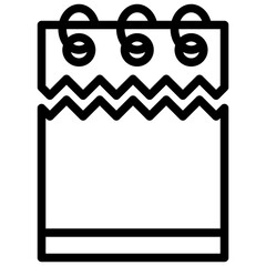 TORN line icon,linear,,graphic,illustration